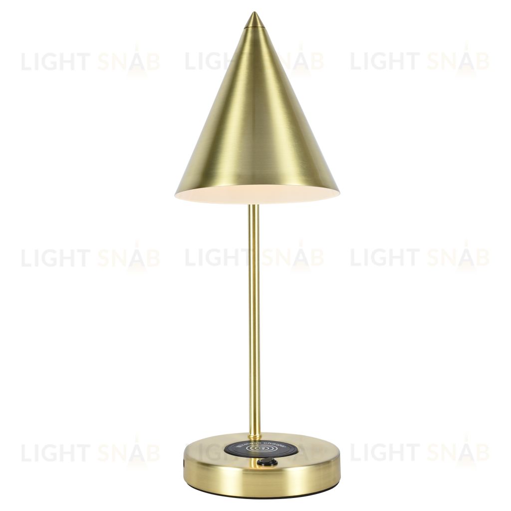 Настольная лампа латунь E14 беспроводная зарядка 45см Zortes DESKLIGHT ZRS.1066.06 ZRS.1066.06