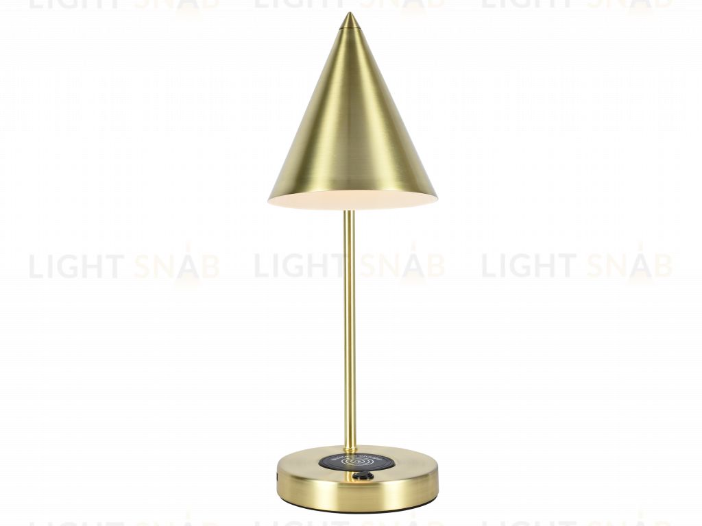 Настольная лампа латунь E14 беспроводная зарядка 45см Zortes DESKLIGHT ZRS.1066.06 ZRS.1066.06