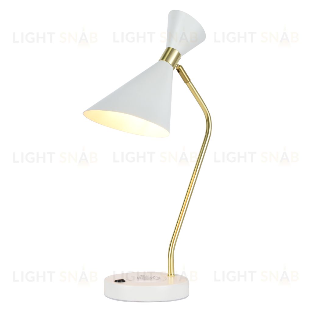 Настольный светильник с зарядкой для телефона Zortes DESKLIGHT ZRS.1066.05, Мощность - 40Вт, Тип лампы: E27, В - 25cm / Г - 50cm / Ш - 15cm ZRS.1066.05