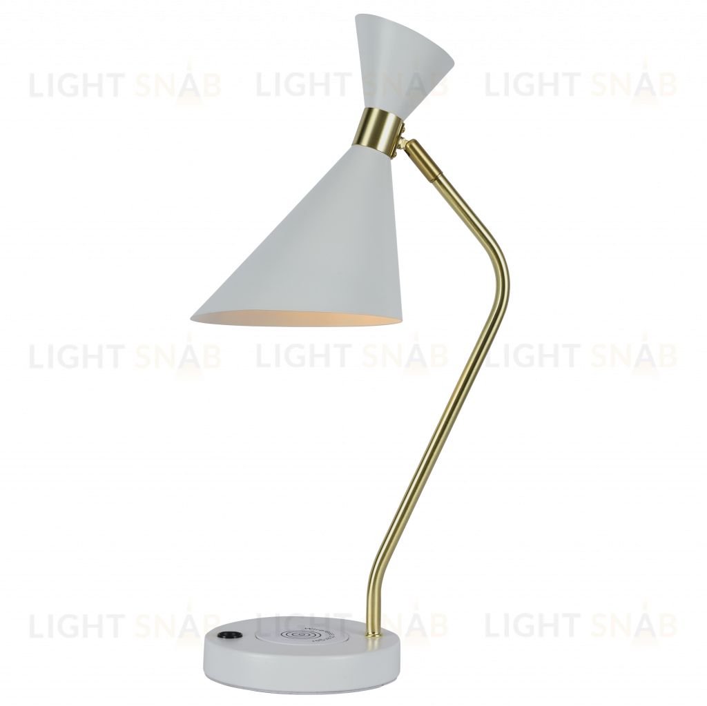 Настольный светильник с зарядкой для телефона Zortes DESKLIGHT ZRS.1066.05, Мощность - 40Вт, Тип лампы: E27, В - 25cm / Г - 50cm / Ш - 15cm ZRS.1066.05