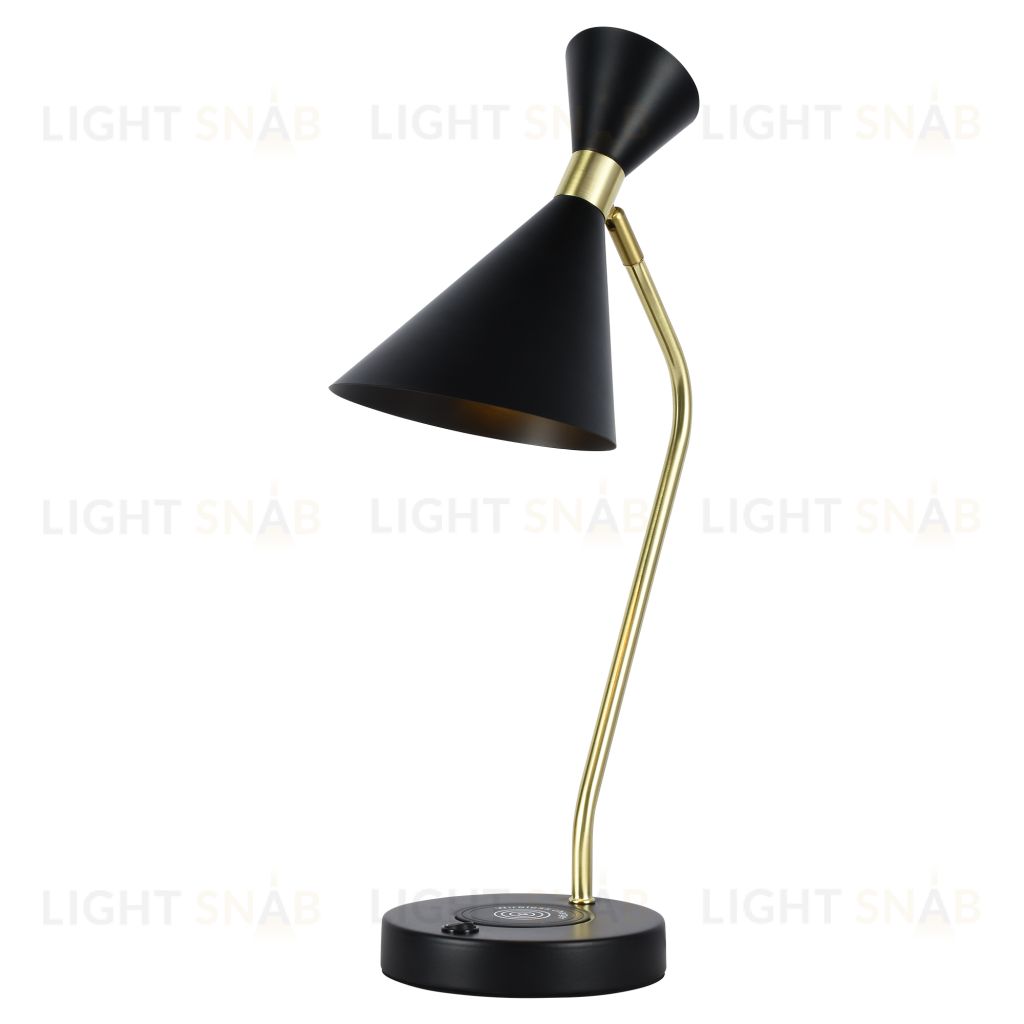 Настольный светильник с зарядкой для телефона Zortes DESKLIGHT ZRS.1066.04, Мощность - 40Вт, Тип лампы: E27, В - 25cm / Г - 50cm / Ш - 15cm ZRS.1066.04