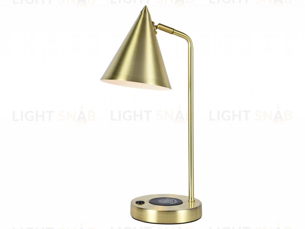 Настольный светильник с зарядкой для телефона Zortes DESKLIGHT ZRS.1066.06, Мощность - 40Вт, Тип лампы: E14, В - 15cm / Г - 45cm / Ш - 18cm ZRS.1066.06