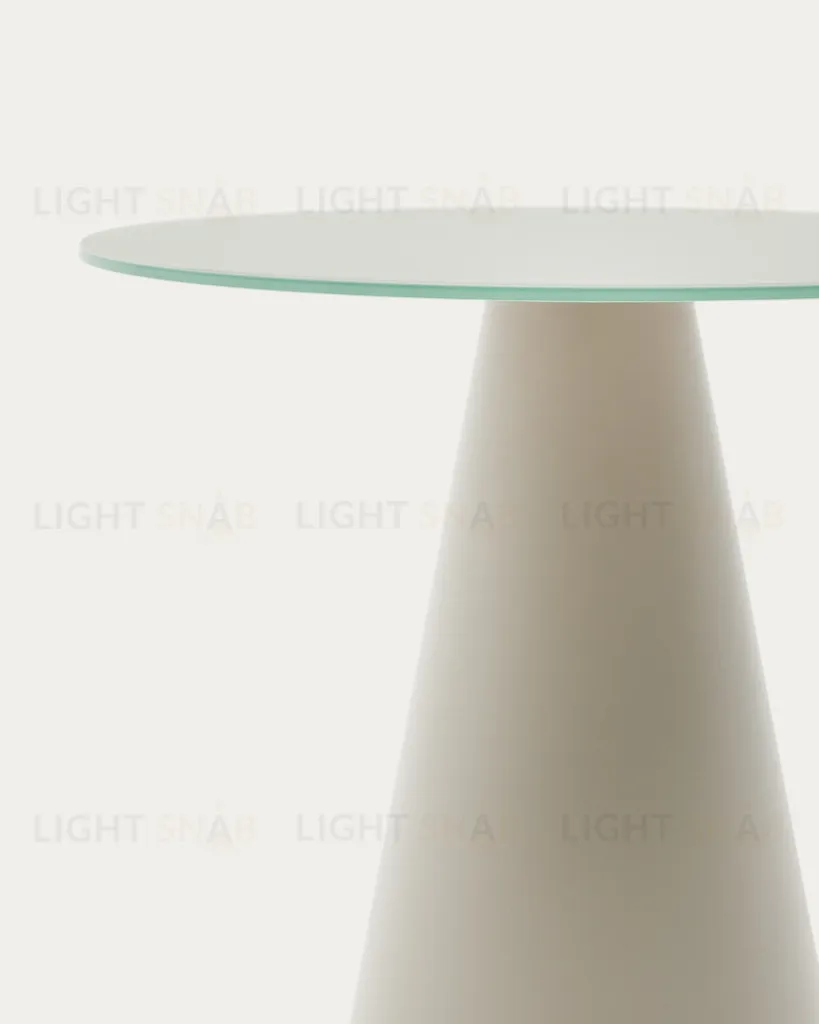 Журнальный столик Wilshire из матового стекла и стали матово-серый Ø50 см 261699