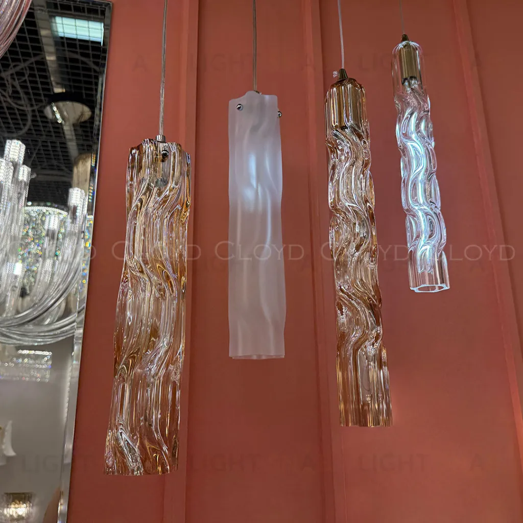  Подвесной светильник Cloyd ICEBERG-B P1 / Ø5 см - латунь - янтарное стекло (арт.11640)  11640