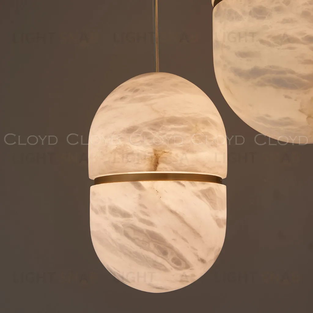  Подвесной светильник Cloyd DILEMMA-B P1 / Ø14 см - алебастр - латунь (арт.12348)  12348