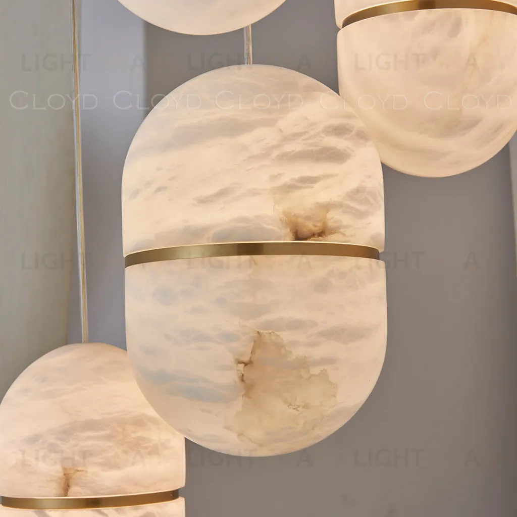  Подвесной светильник Cloyd DILEMMA-B P1 / Ø14 см - алебастр - латунь (арт.12348)  12348