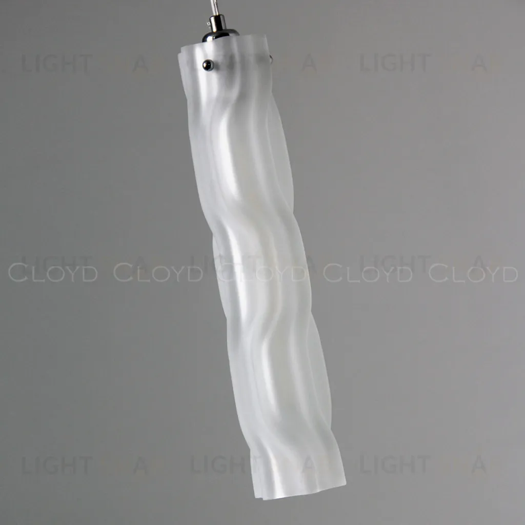  Подвесной светильник Cloyd ICEBERG-A P1 / Ø8 см - хром - белое матовое стекло (арт.11656)  11656