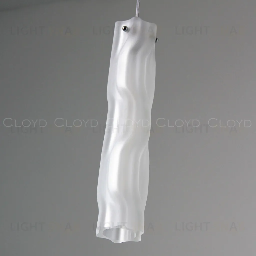  Подвесной светильник Cloyd ICEBERG-A P1 / Ø8 см - хром - белое матовое стекло (арт.11656)  11656