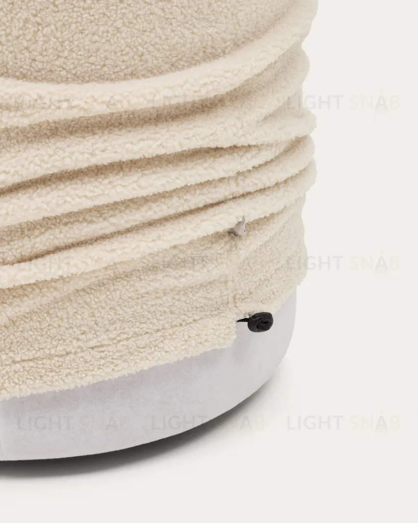 Kaeli Пуф для ног со съемным чехлом из ткани букле цвета экрю 212322