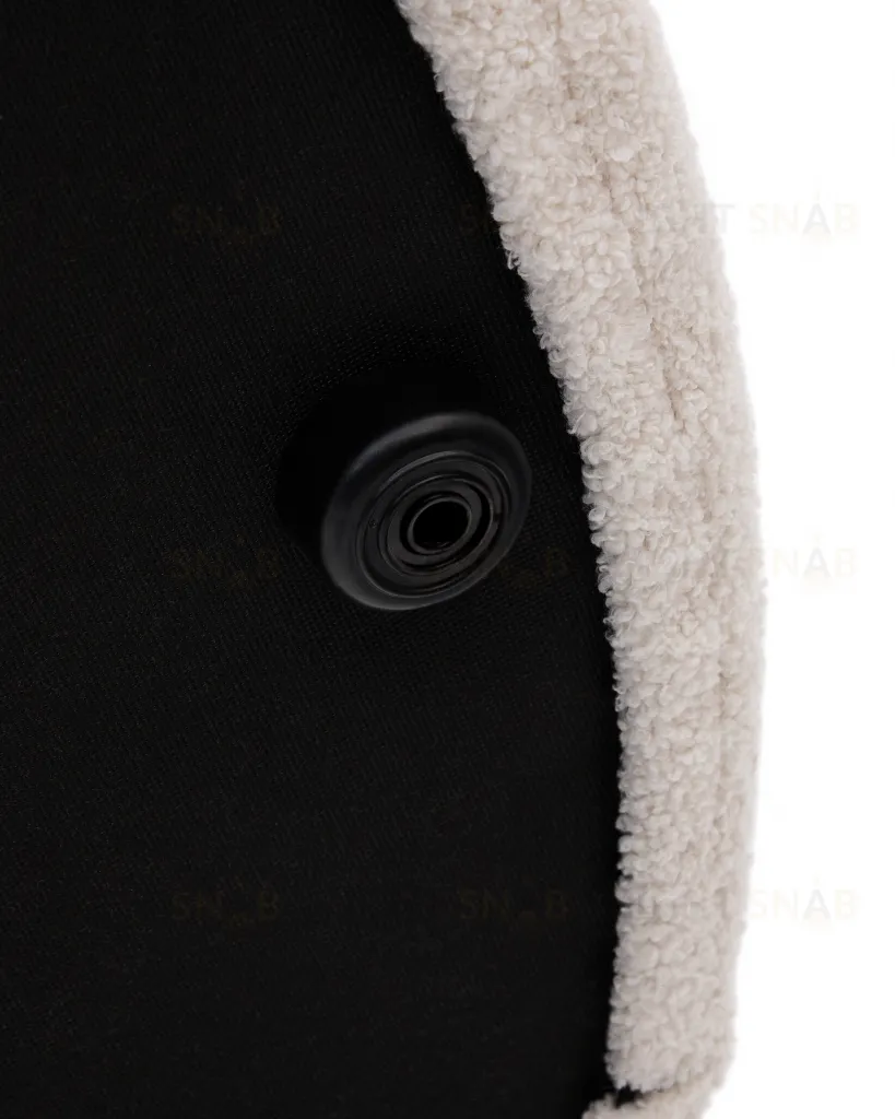 Kaeli Пуф для ног со съемным чехлом из ткани букле цвета экрю 212322