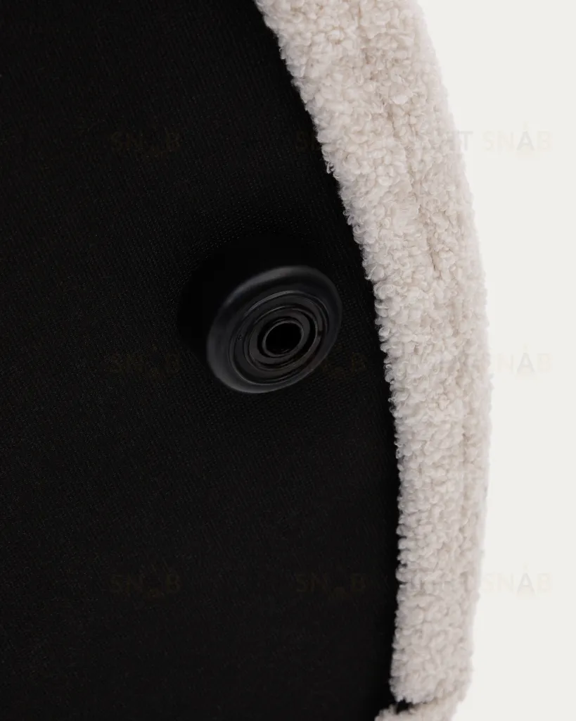 Kaeli Пуф для ног со съемным чехлом из ткани букле цвета экрю 212322