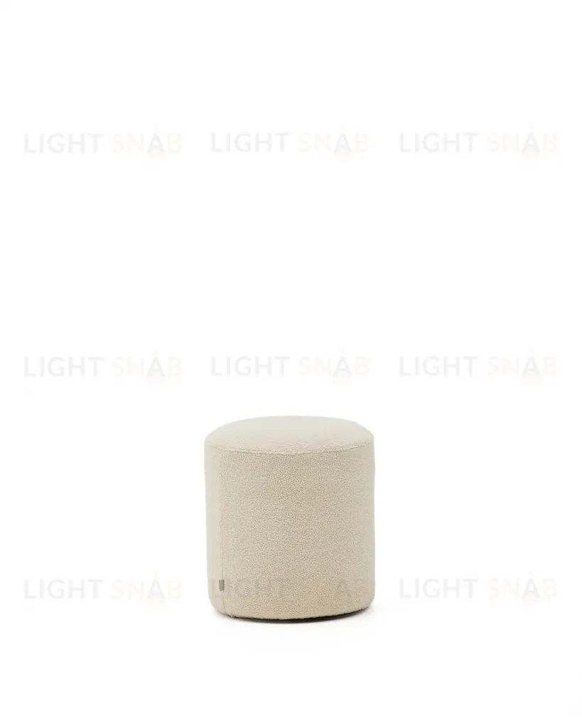 Kaeli Пуф для ног со съемным чехлом из ткани букле цвета экрю 212322