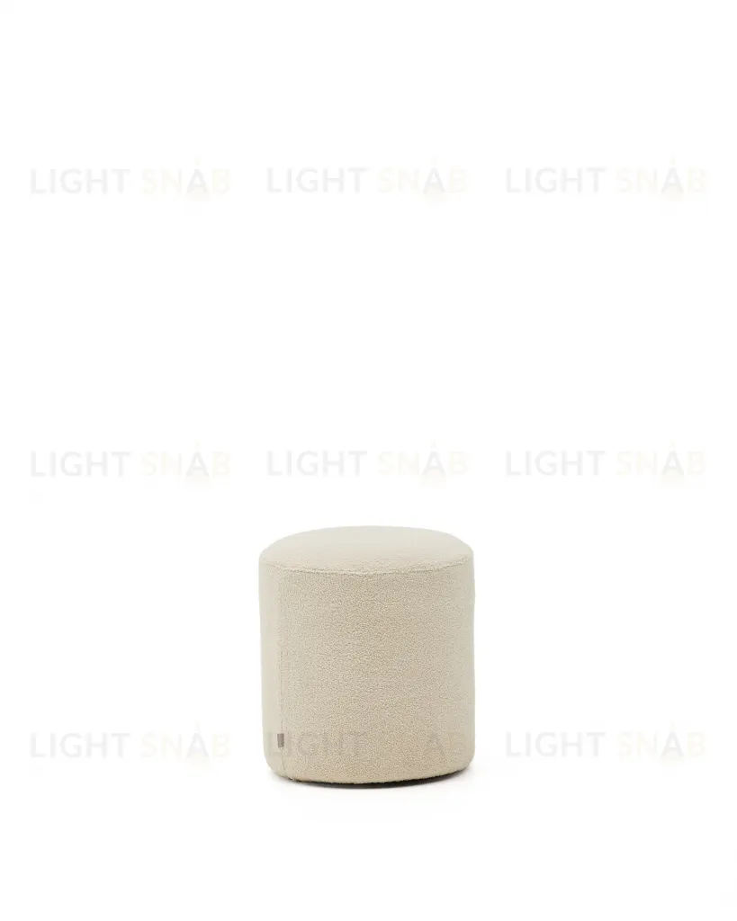 Kaeli Пуф для ног со съемным чехлом из ткани букле цвета экрю 212322