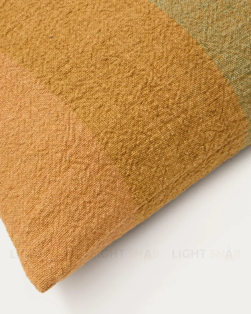 Чехол для подушки Taris из льна в горчичную полоску 50 х 50 см 262097