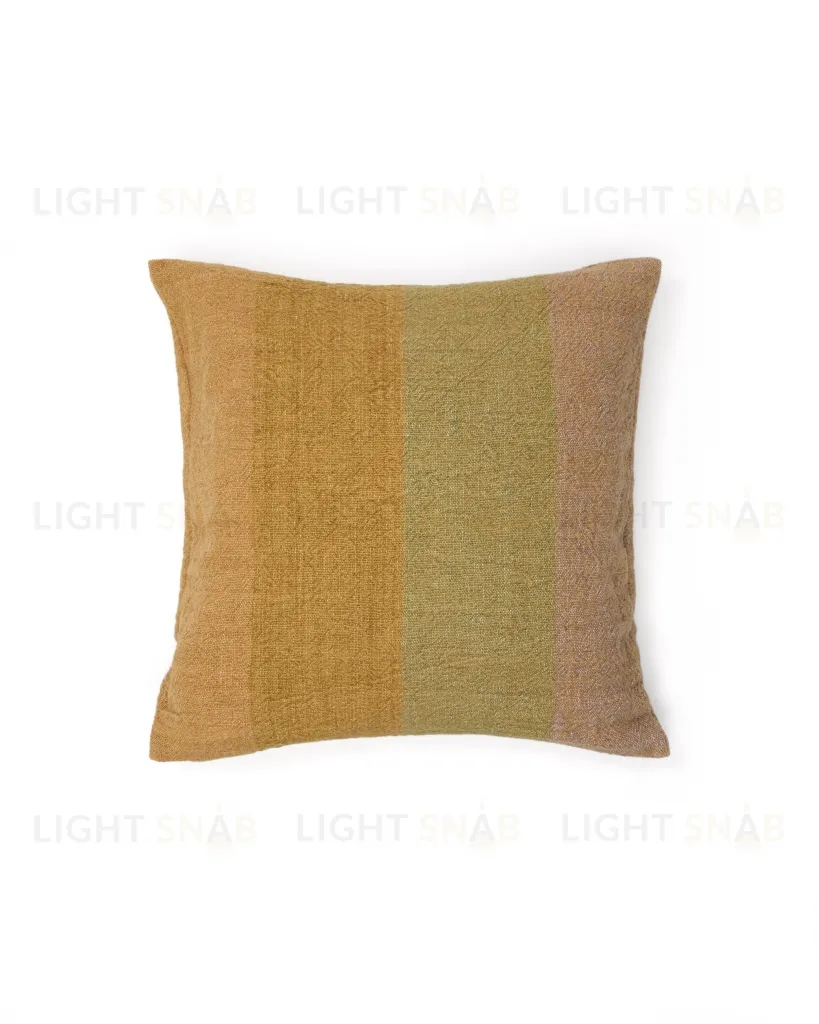 Чехол для подушки Taris из льна в горчичную полоску 50 х 50 см 262097