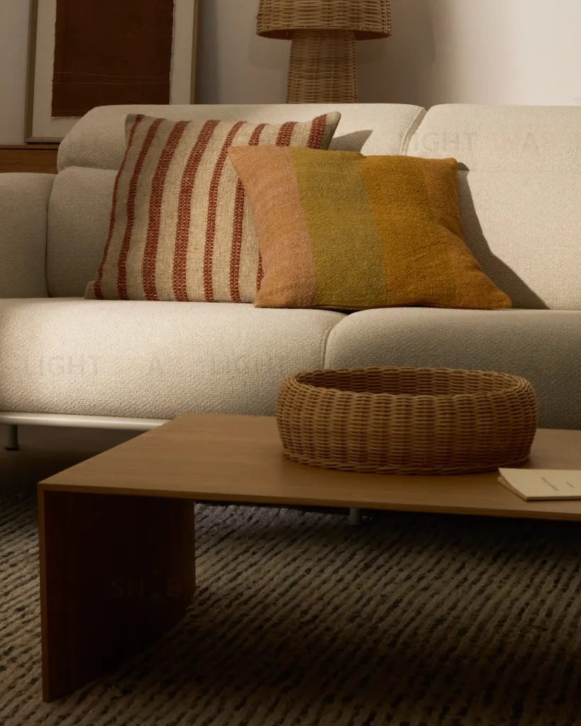 Чехол для подушки Taris из льна в горчичную полоску 50 х 50 см 262097