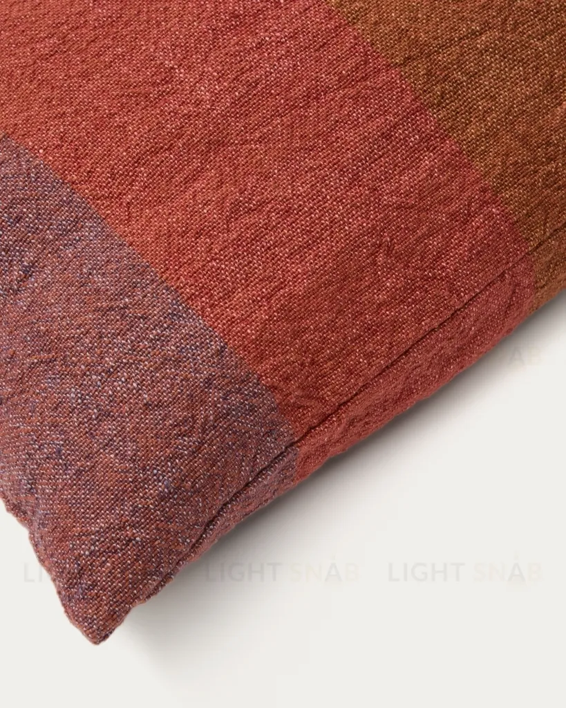 Чехол для подушки Taris из льна в красную полоску 50 x 50 см 262095
