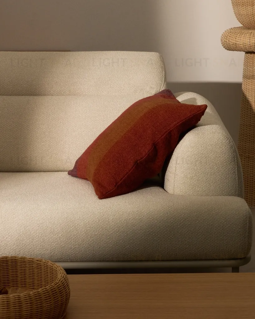 Чехол для подушки Taris из льна в красную полоску 50 x 50 см 262095