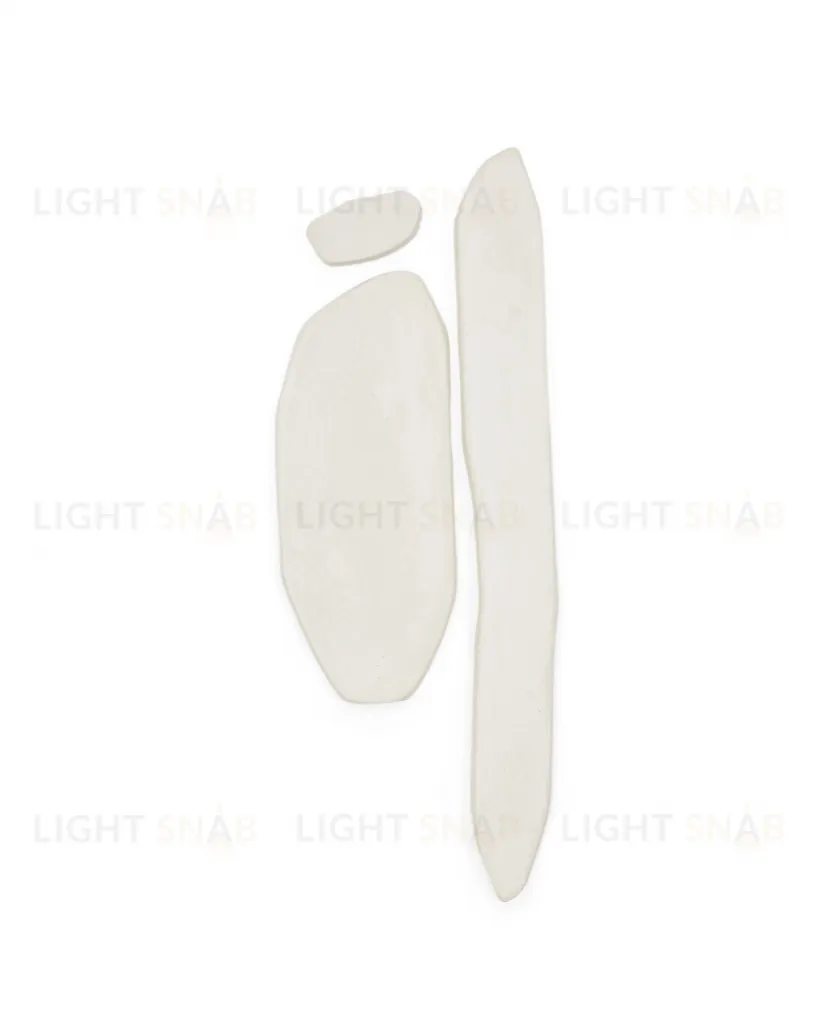 Набор Siluna из 3 удлиненных настенных панелей из белого папье-маше 192273