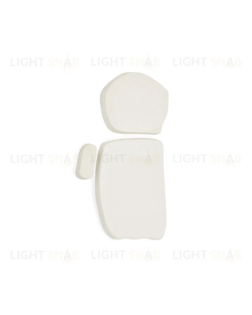 Набор из 3 квадратных настенных панелей Siluna из белого папье-маше 192271