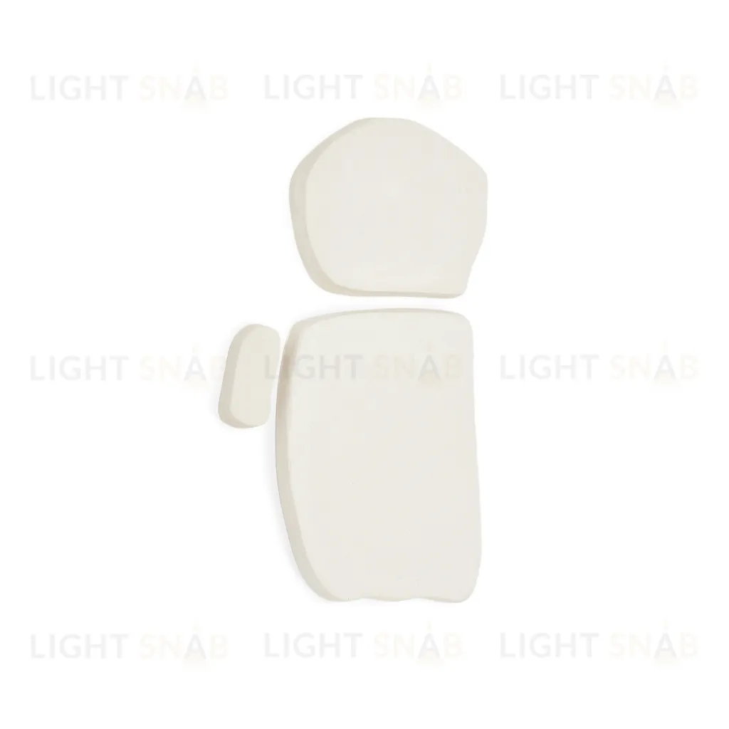 Набор из 3 квадратных настенных панелей Siluna из белого папье-маше 192271