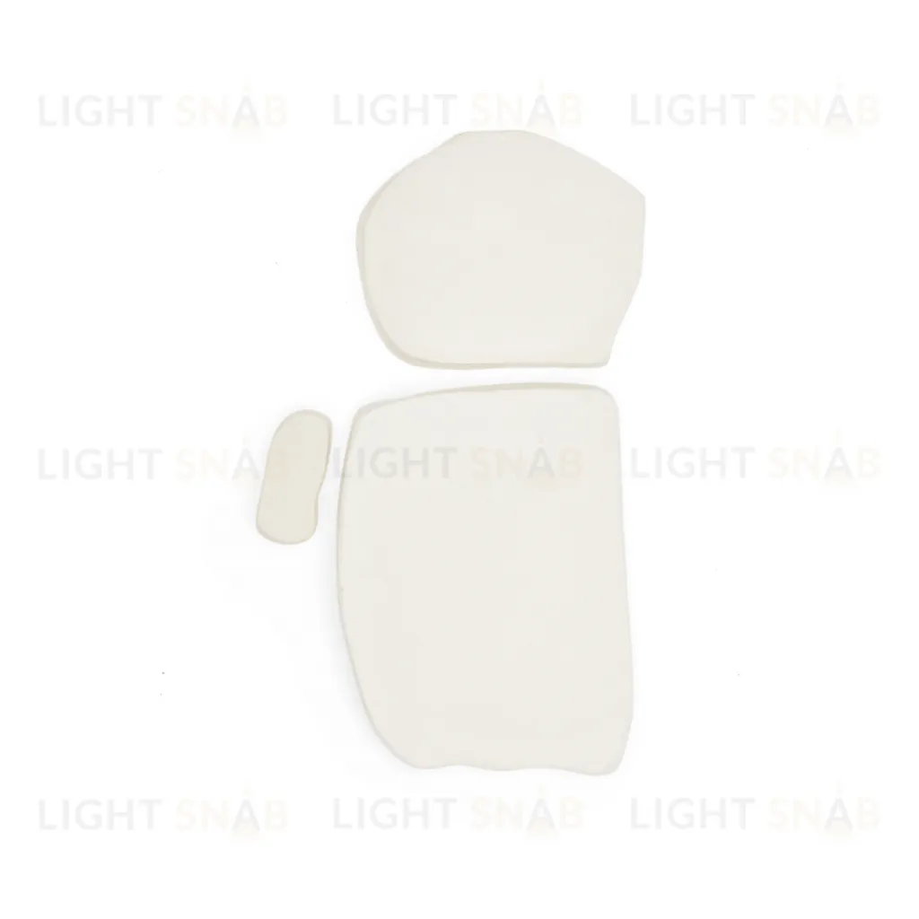 Набор из 3 квадратных настенных панелей Siluna из белого папье-маше 192271