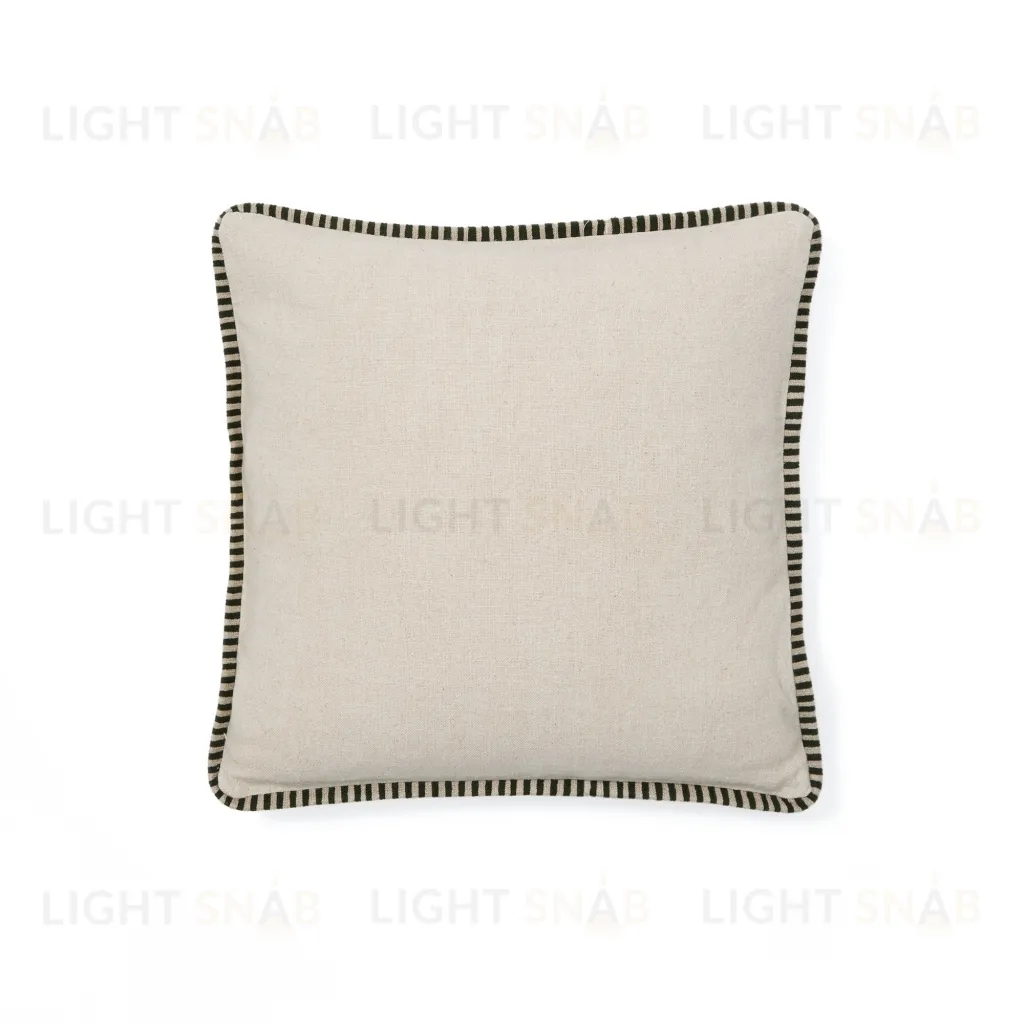 Чехол для подушки бежевого цвета Ardit с зеленой полосой 45 x 45 210270