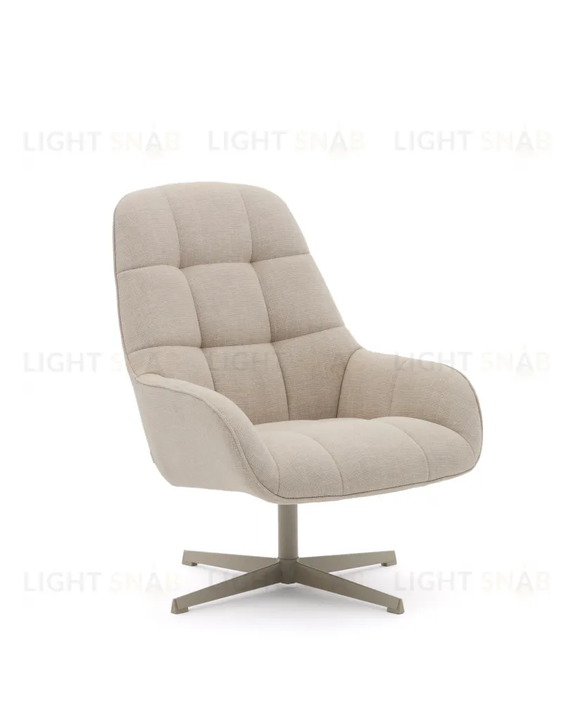 Jaspe Вращающееся кресло бежевого цвета с серой отделкой металла 210902