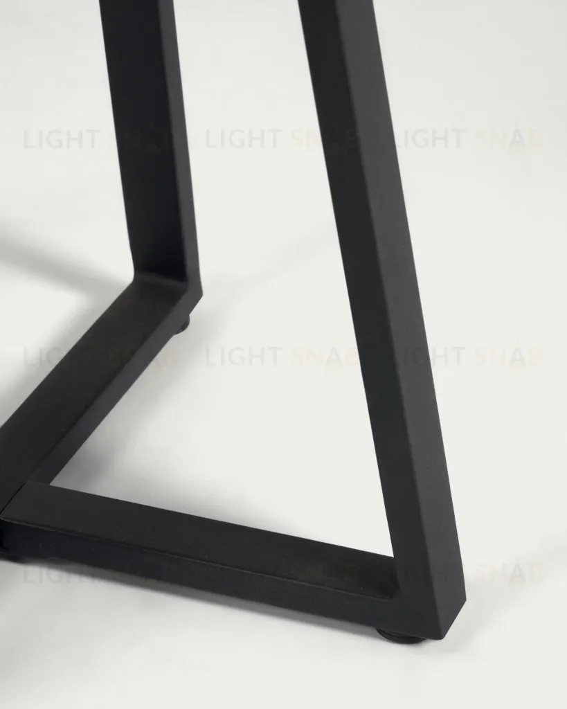 Круглый стол из терраццо Tella, черный Ø 75 см 099285