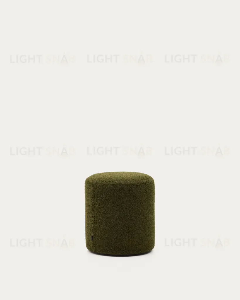 Пуф Kaeli со съемным чехлом из зеленого букле Ø 43 см 212469