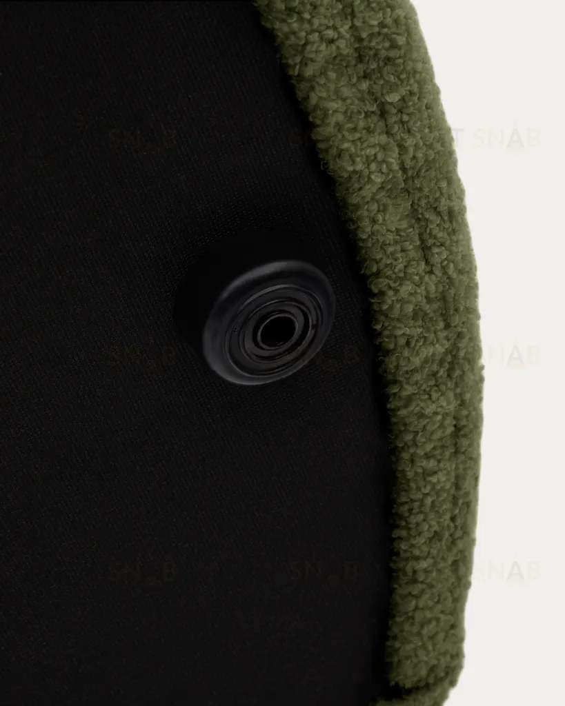 Пуф Kaeli со съемным чехлом из зеленого букле Ø 43 см 212469