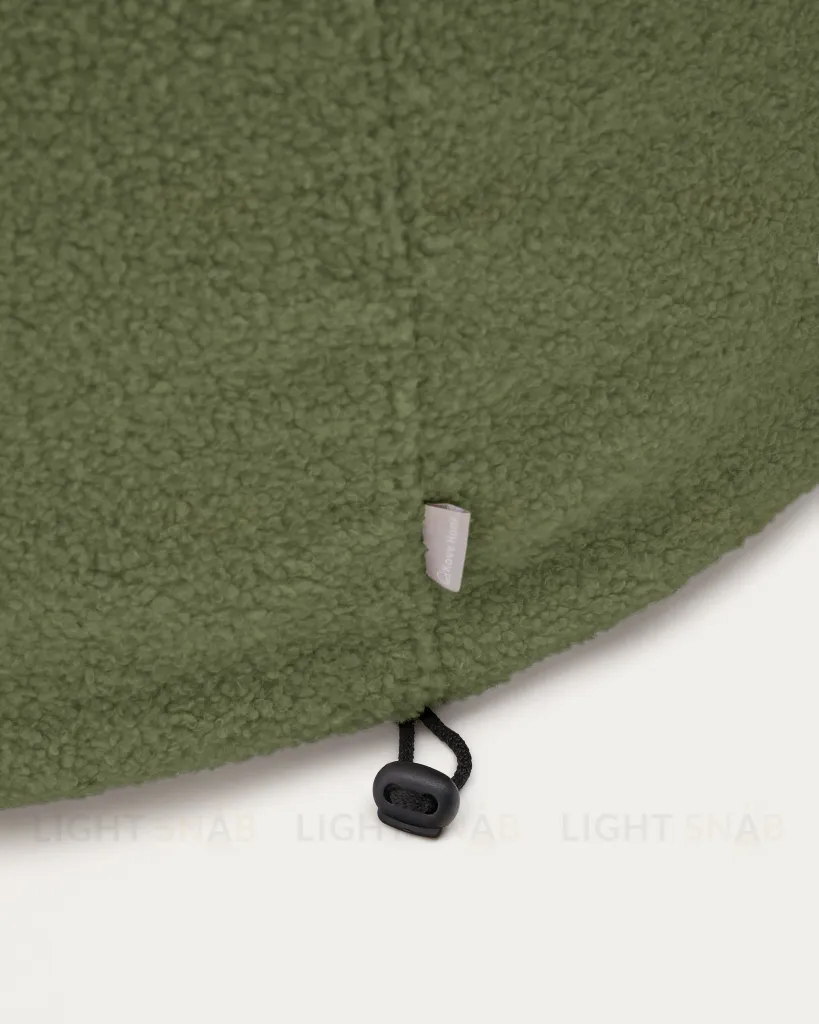 Пуф Kaeli со съемным чехлом из зеленого букле Ø 43 см 212469