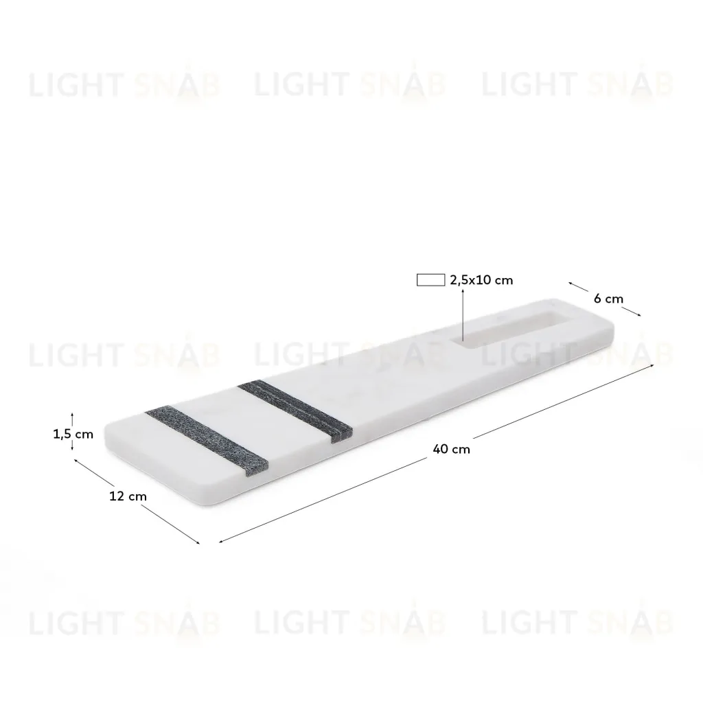 Cервировочная доска Nira из черно-белого мрамора 261997