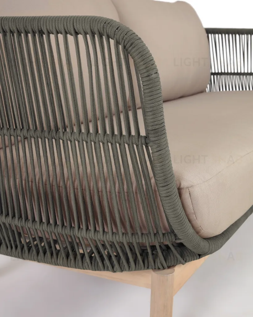 3-местный диван Catalina из зеленой веревки 115618