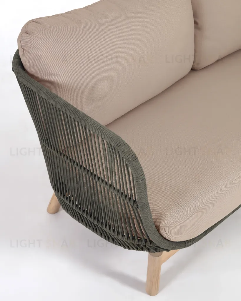 3-местный диван Catalina из зеленой веревки 115618