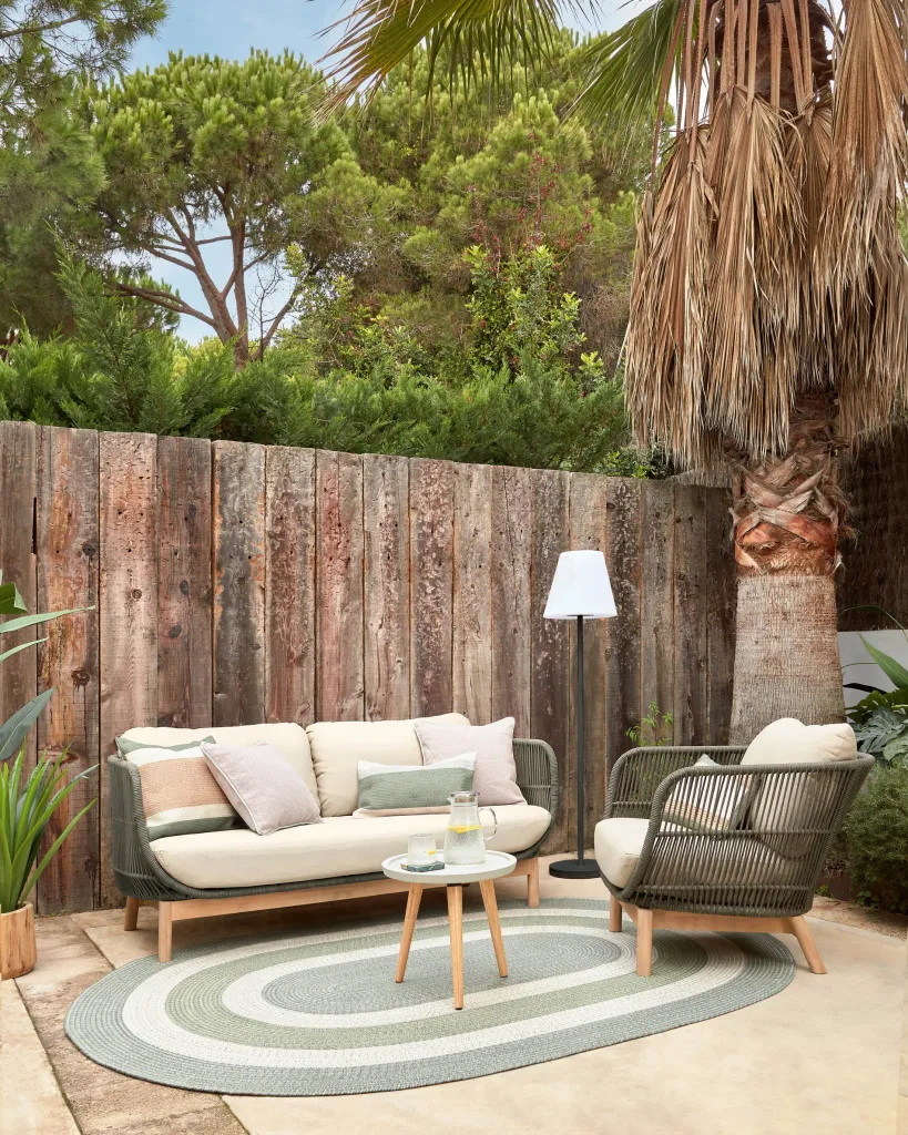 3-местный диван Catalina из зеленой веревки 115618