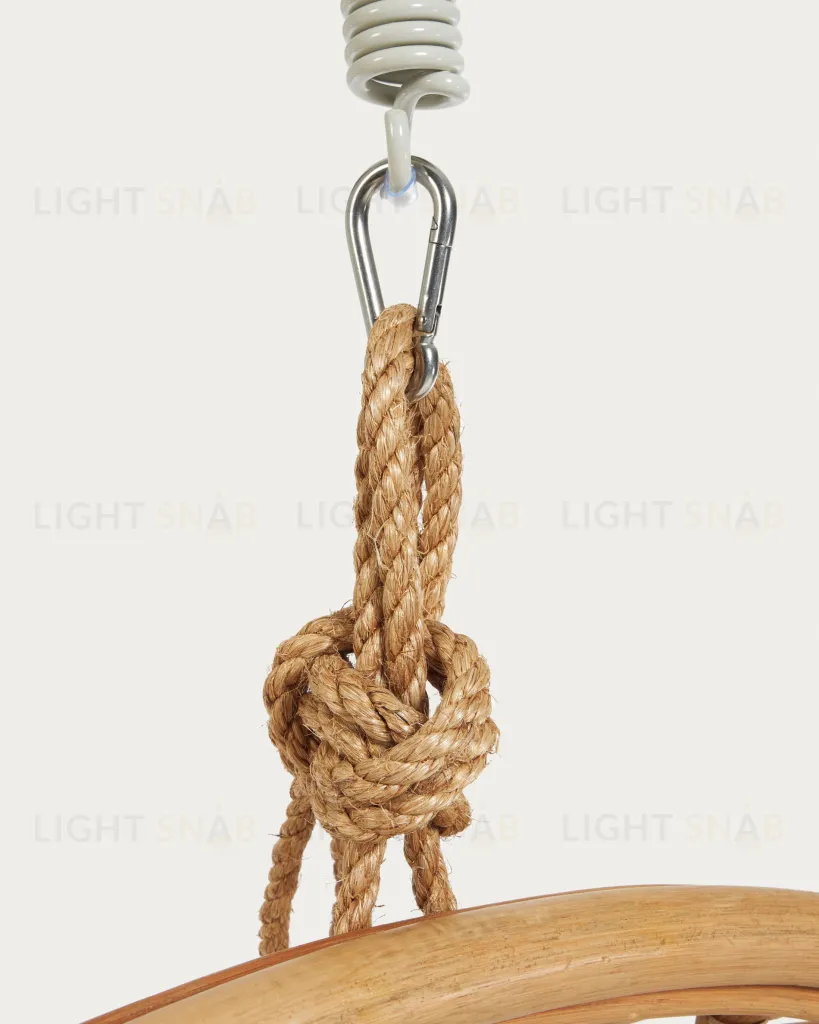 Подвесное кресло Ekaterina ротанг на светло-серой подставке 100039