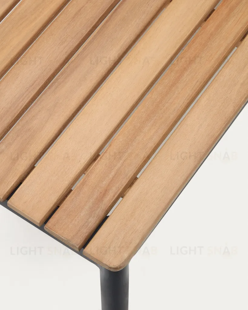 Aiguafreda Набор из 2-местного дивана, 2 кресел и журнального столика из серого алюминия и акации 158150