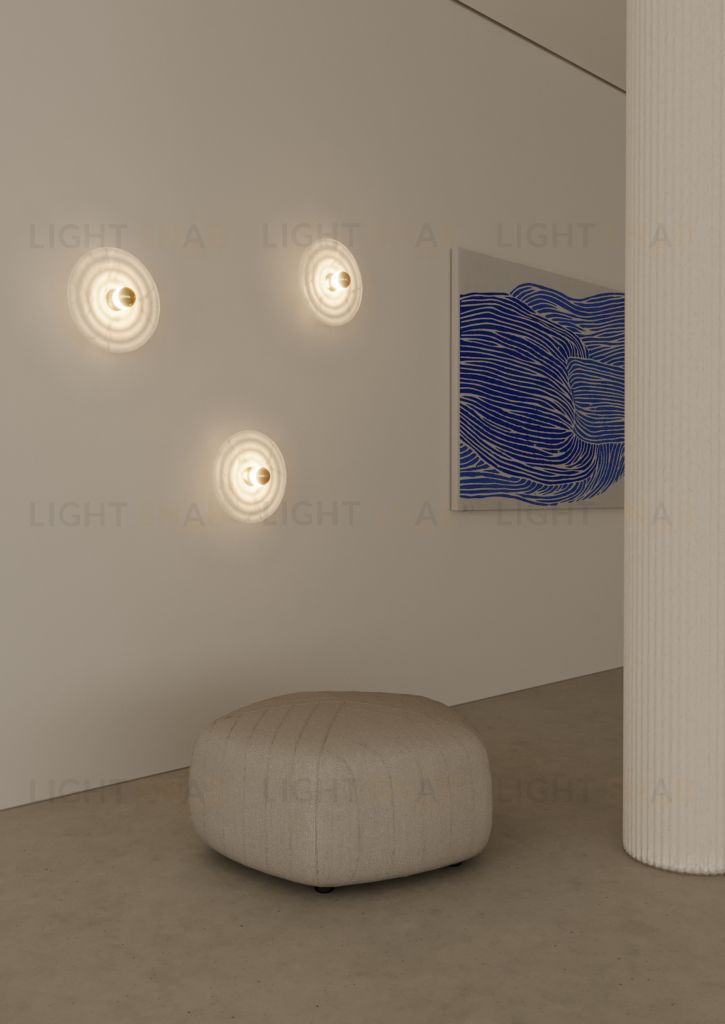 Бра Wave с золотым цоколем A1053 10 см и плафоном из алебастра 1094/30 156241