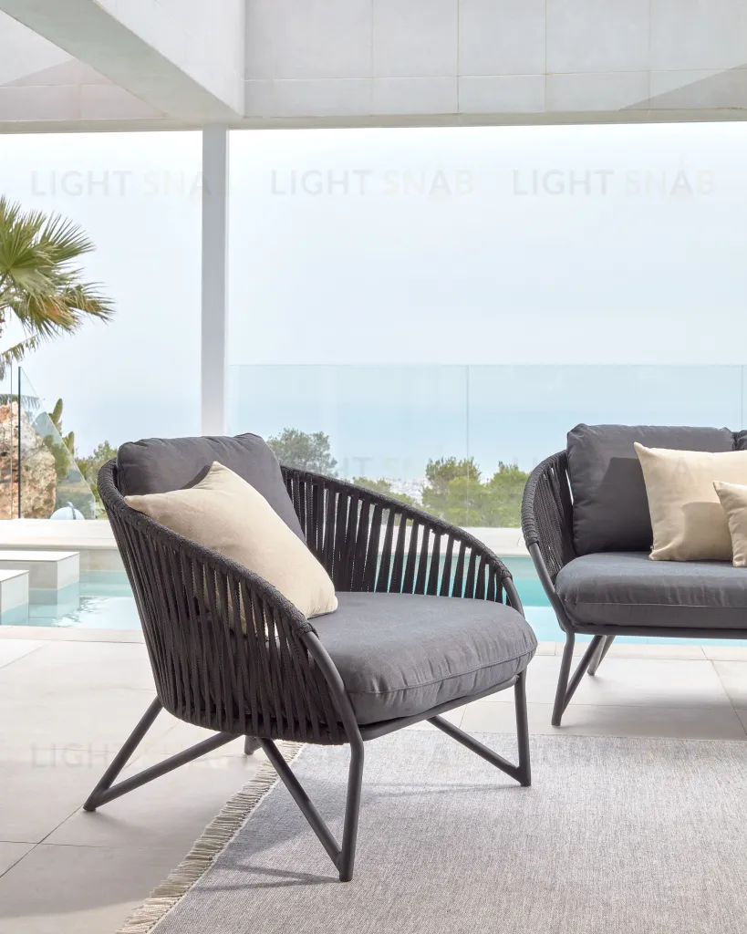 Веревочное кресло Branzie черное 114610