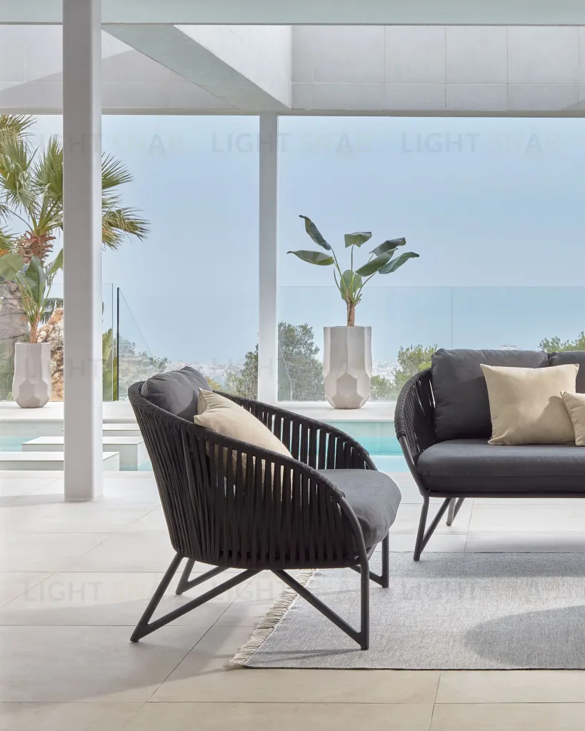 Веревочное кресло Branzie черное 114610