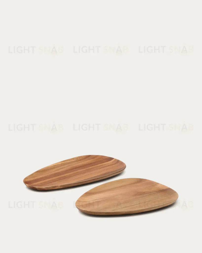 Набор из 2 сервировочных досок Nukha из древесины акации 262035