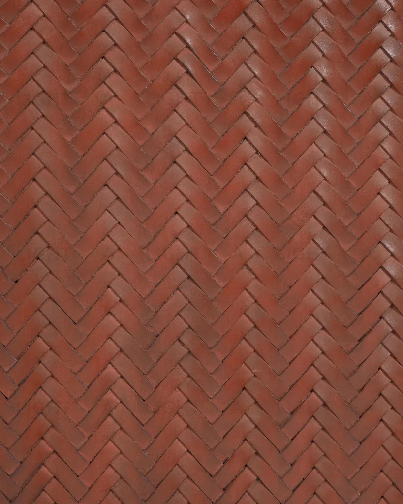 Изголовье кровати Natesa из массива тика и кожи 163 x 60 см 101086