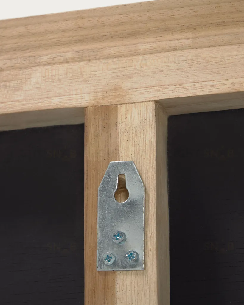 Изголовье кровати Natesa из массива тика и кожи 163 x 60 см 101086