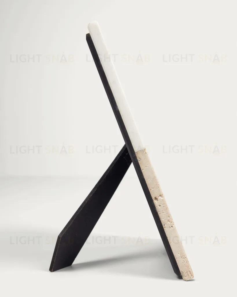 Рамка для фото Uria из белого мрамора и бежевого камня 25 x 20 см 106380