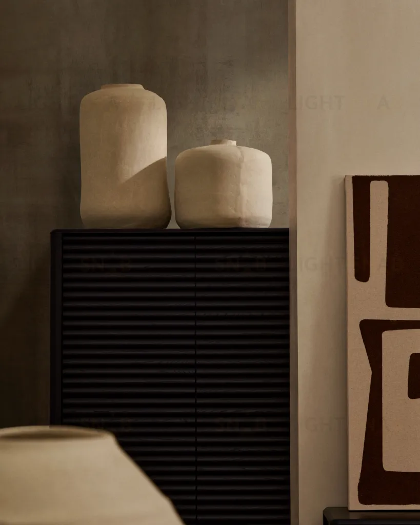 Ваза Serina из папье-маше белого цвета 36,5 см 191338