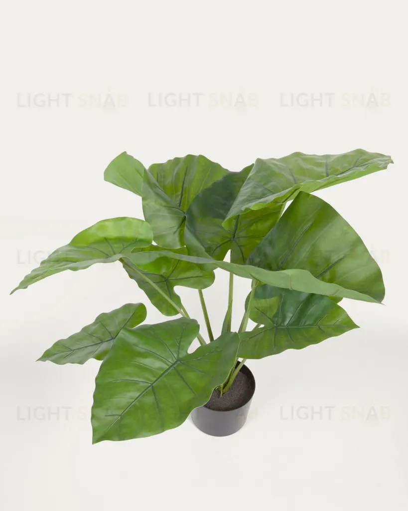 Искусственное растение Alocasia пахучая с черным горшком 57 см 114621