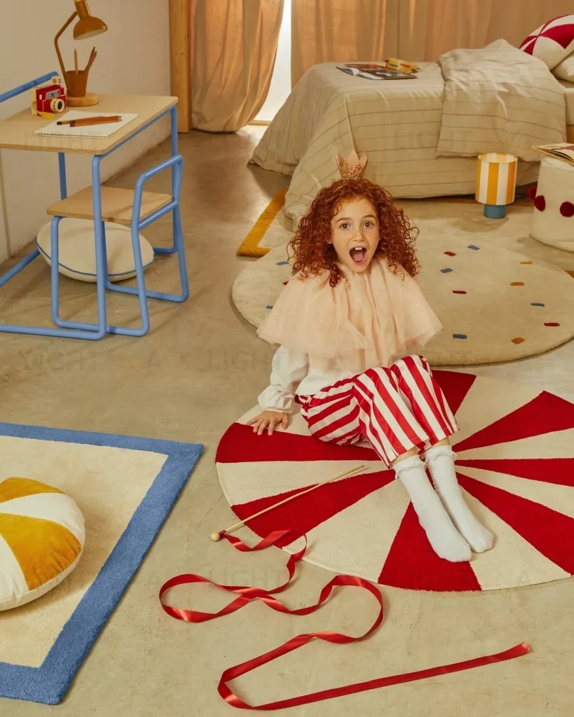 Ковер Nalim бежево-голубой 100% хлопок 90 х 150 см 209225