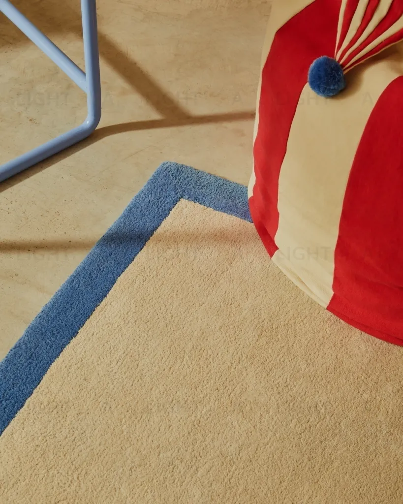 Ковер Nalim бежево-голубой 100% хлопок 90 х 150 см 209225