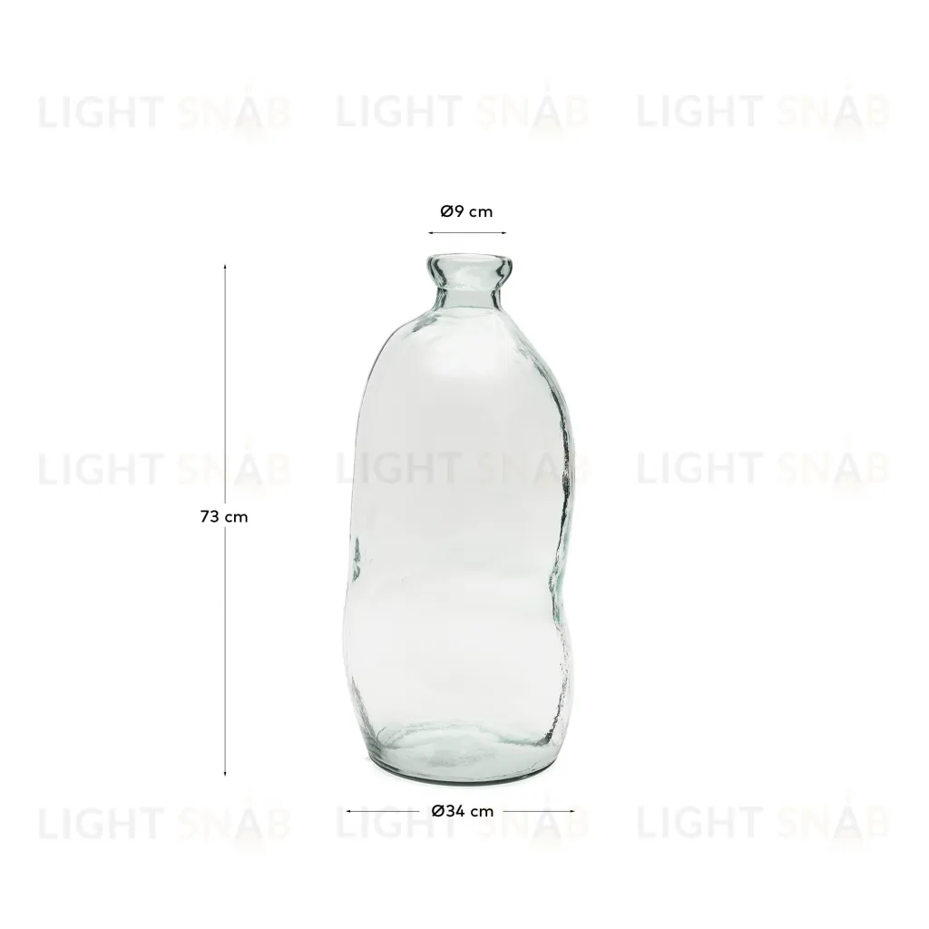 Brenna Ваза из 100 % переработанного прозрачного стекла 73 см 157706